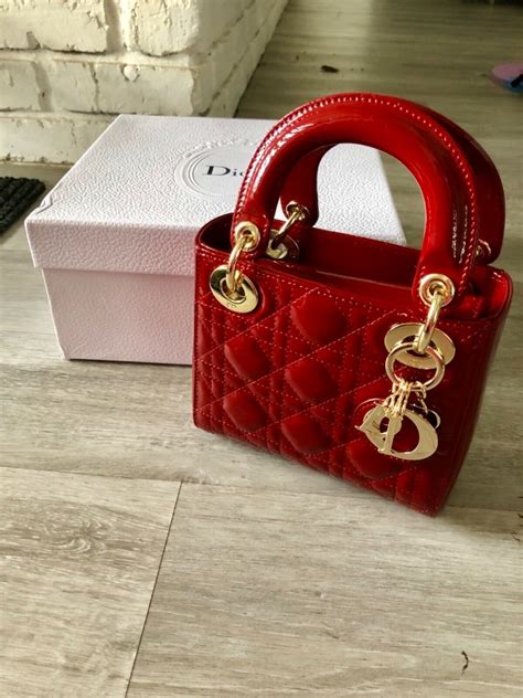 lady dior mini red